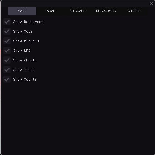 MASON-Radar Albion Online - Работа радара в реальном времени с настройками прозрачности и размера