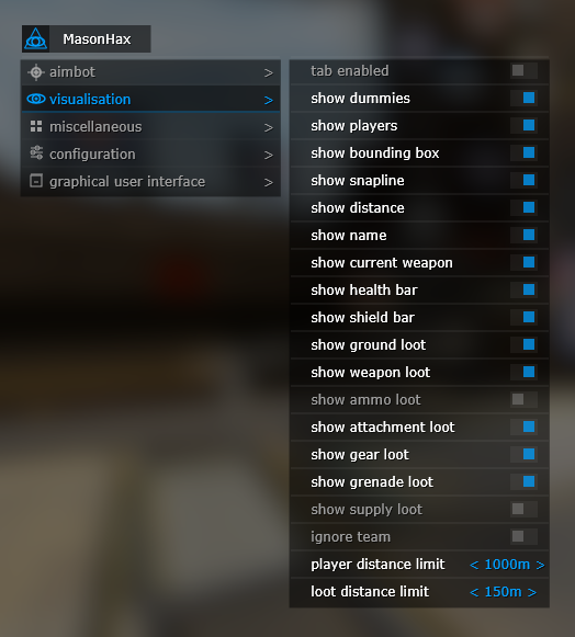 Mason Apex Full - Настройки уменьшения отдачи и дополнительные функции