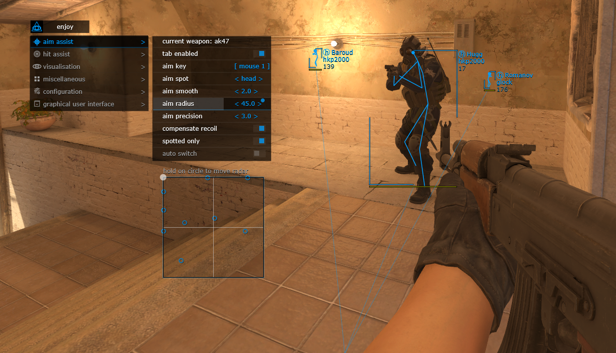 Mason CS2 - ESP визуализация игроков