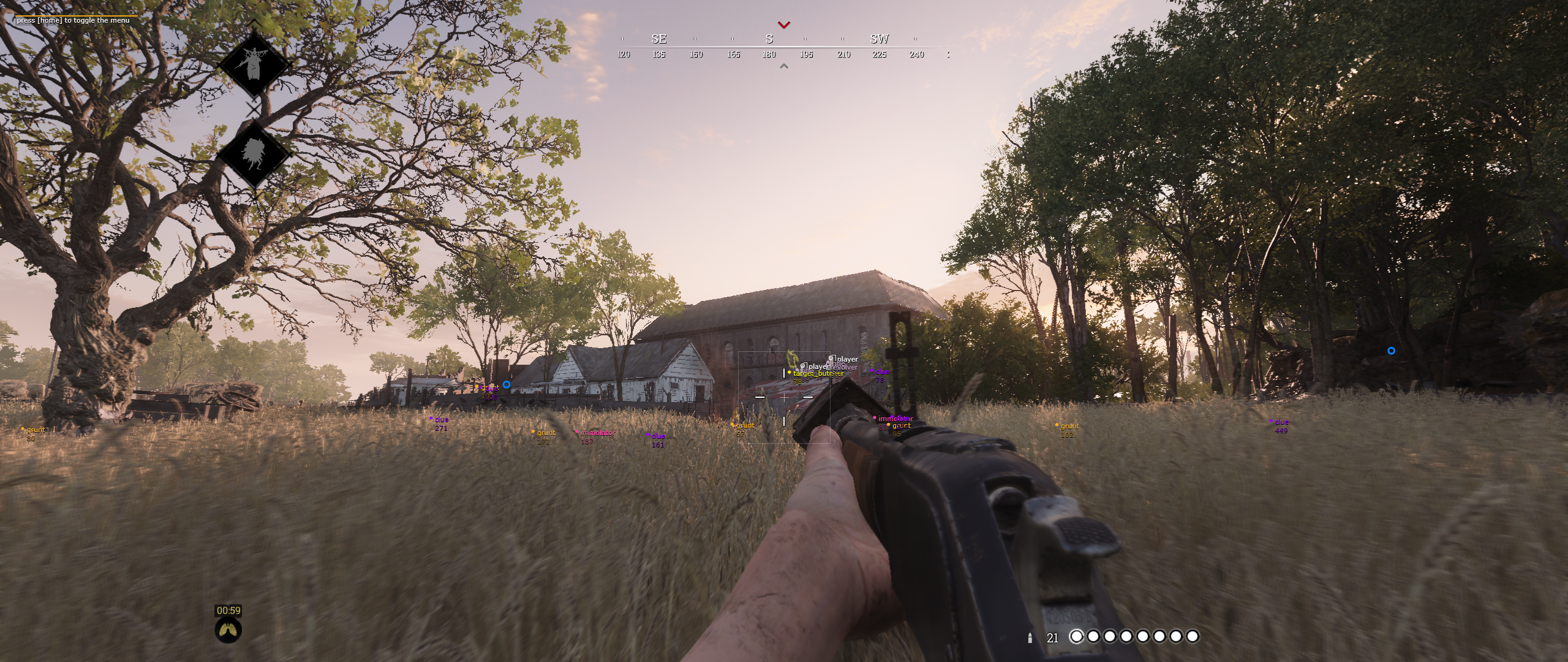 Mason Hunt: Showdown - Скриншот интерфейса чита