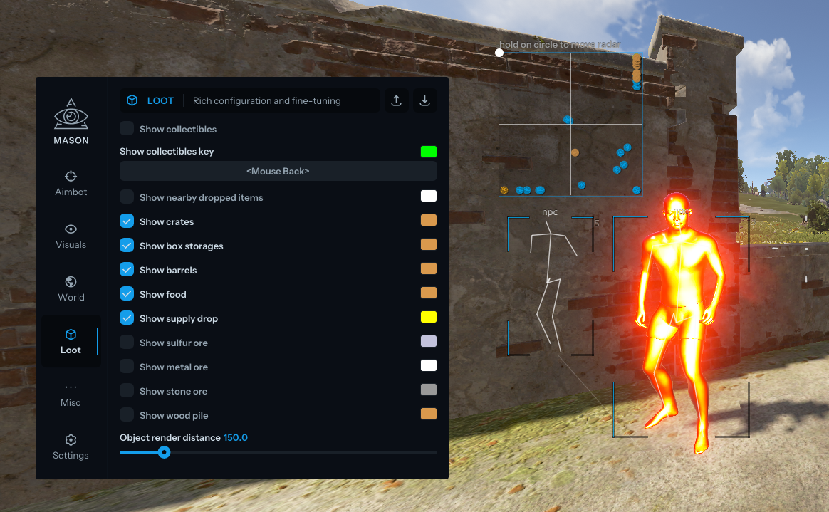 Mason RUST Full - Интерфейс чита