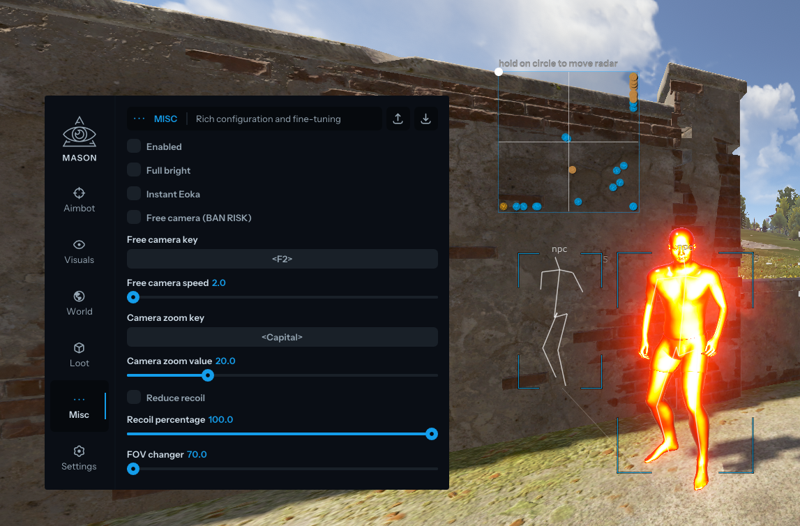 Mason RUST Full - Настройки визуализации