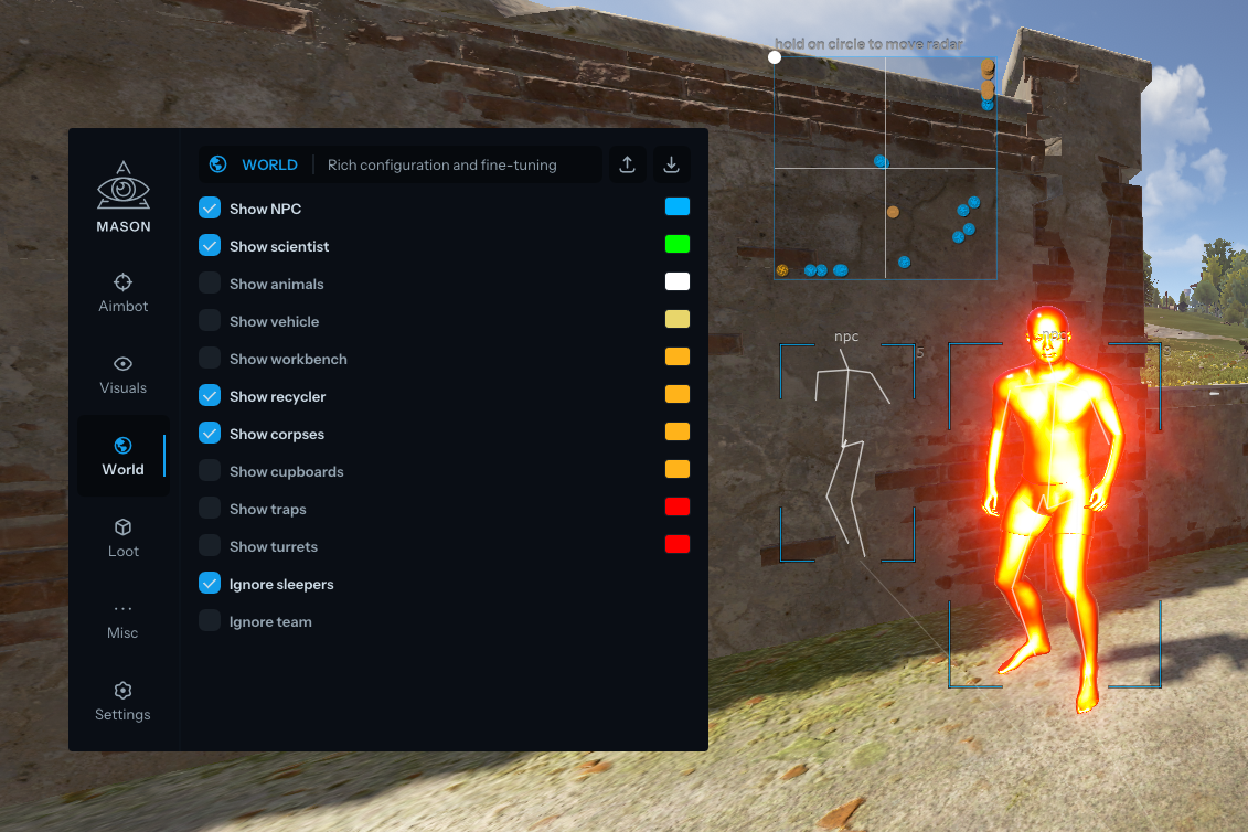 Mason RUST Full - Настройки конфигурации